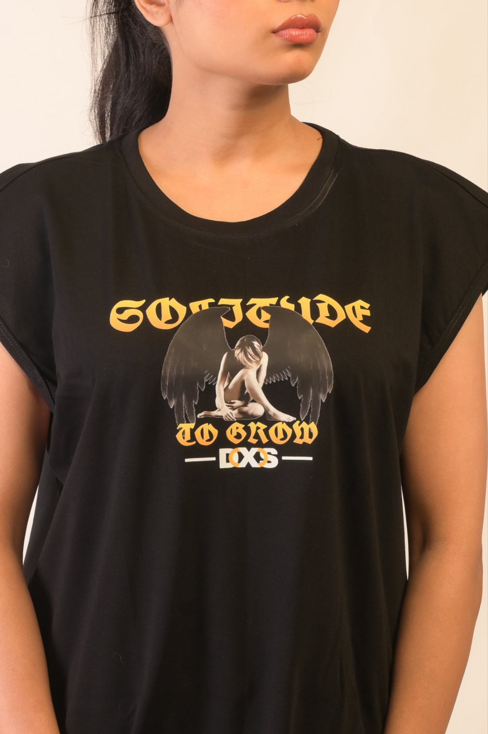 SOLITUDE - OVERSIZED SLEEVELESS TANK - BLACK (WOMEN'S)