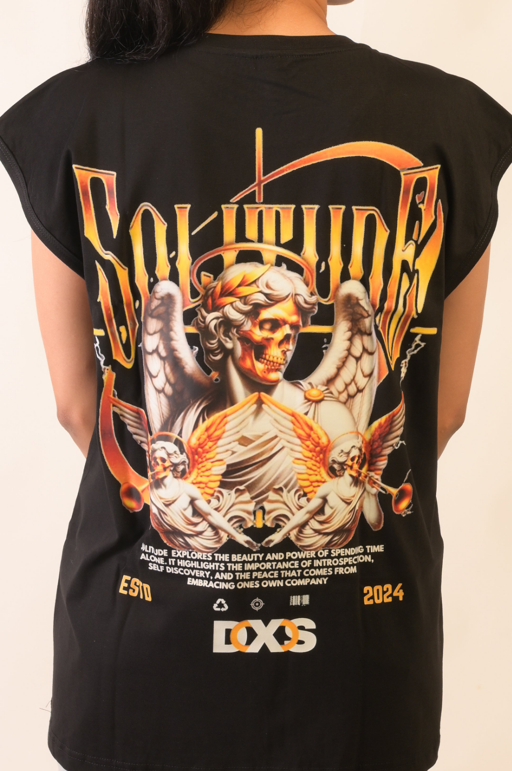 SOLITUDE - OVERSIZED SLEEVELESS TANK - BLACK (WOMEN'S)