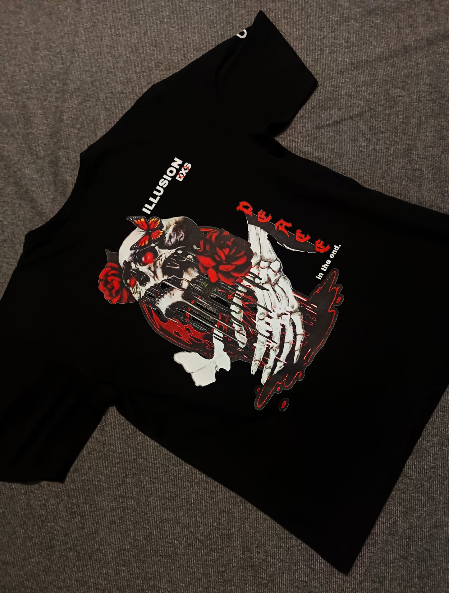 DEATH IN THE END - PREMIUM OVERSIZED TEE - ILLUSION SERIES CHAPTER 5 - BLACK (WOMEN'S)