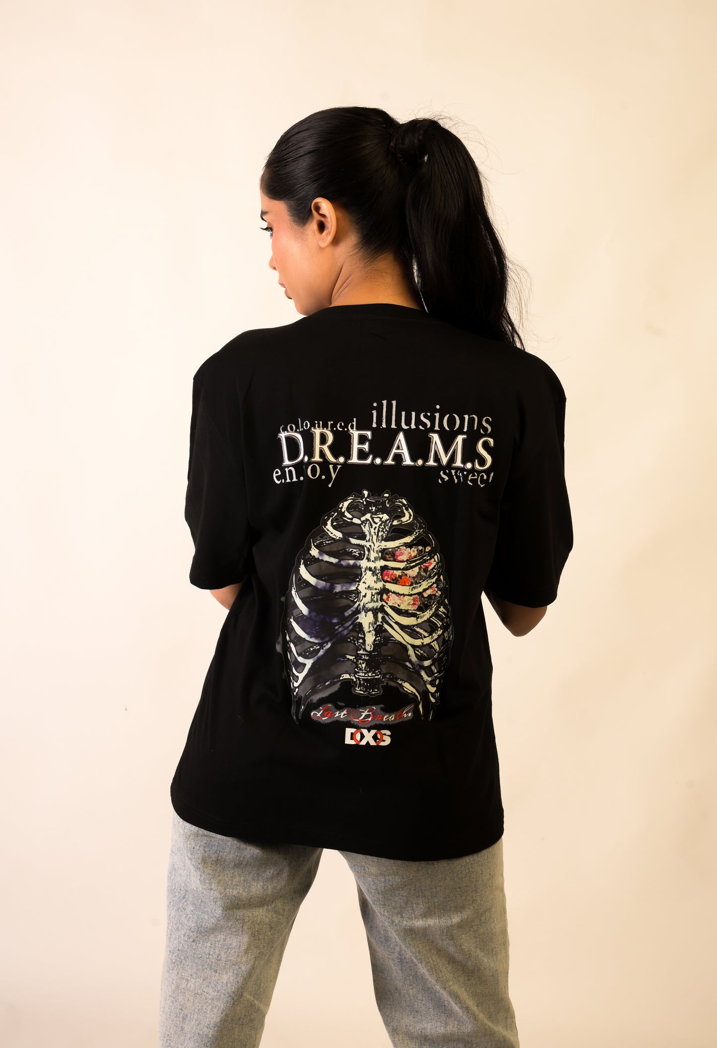 DREAMS - PREMIUM OVERSIZED TEE - ILLUSION SERIES CHAPTER 3 - BLACK (WOMEN'S)