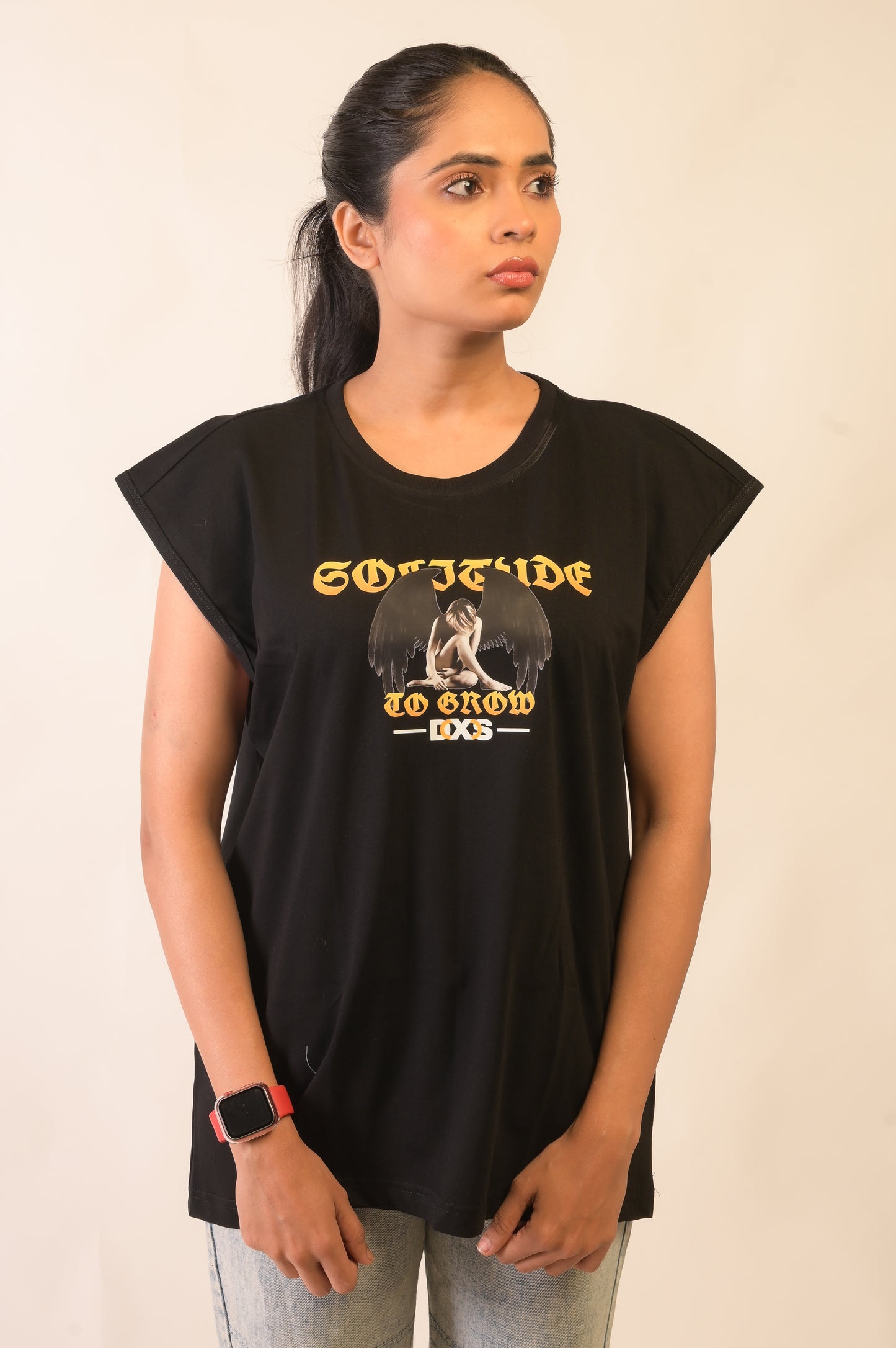 SOLITUDE - OVERSIZED SLEEVELESS TANK - BLACK (WOMEN'S)