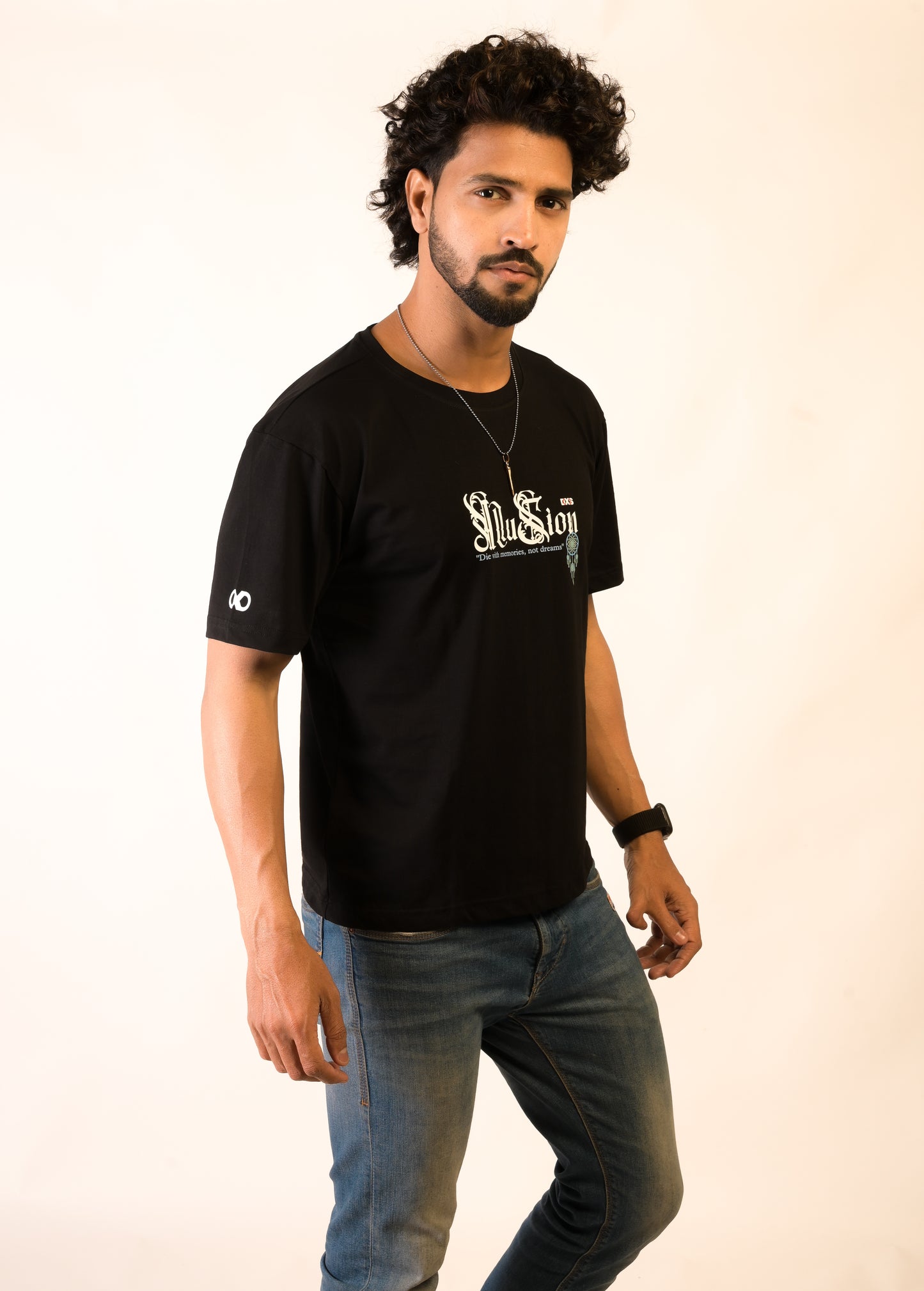DREAMS - PREMIUM OVERSIZED TEE - ILLUSION SERIES CHAPTER 3 - BLACK (MEN'S)