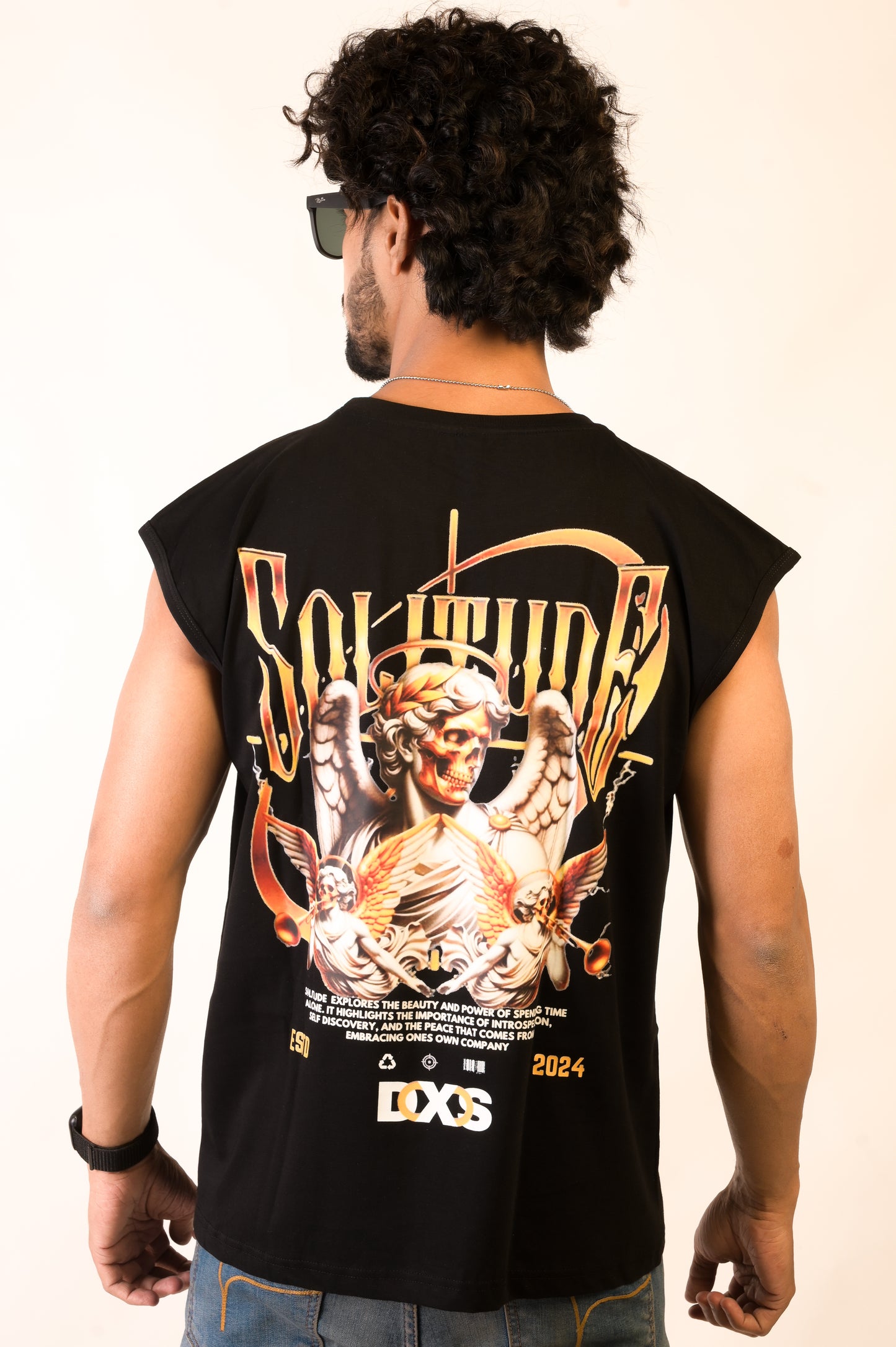 SOLITUDE - OVERSIZED SLEEVELESS TANK - BLACK (MEN'S)