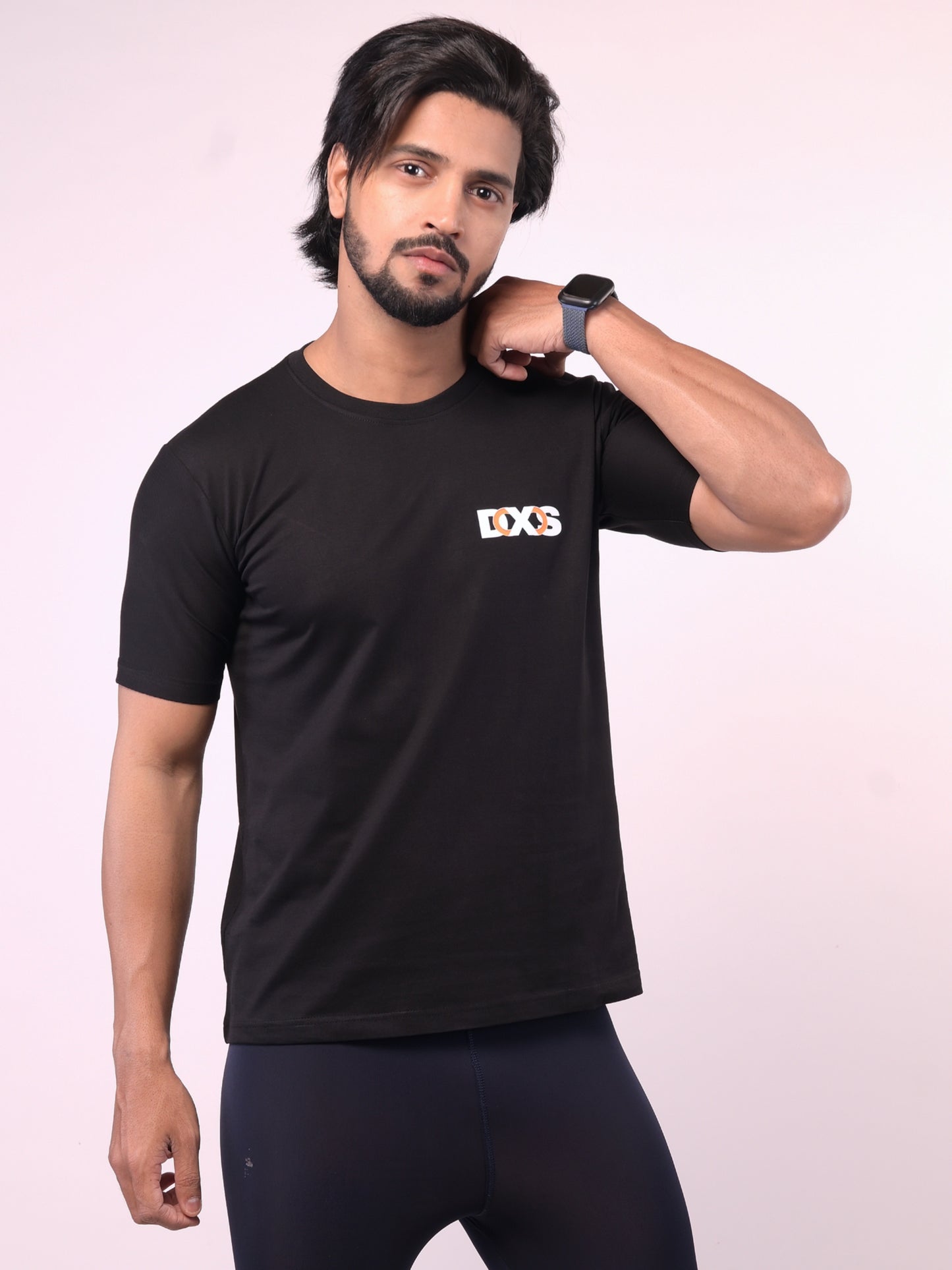 Men's Black Bajrangbali Graphic Printed Tshirt