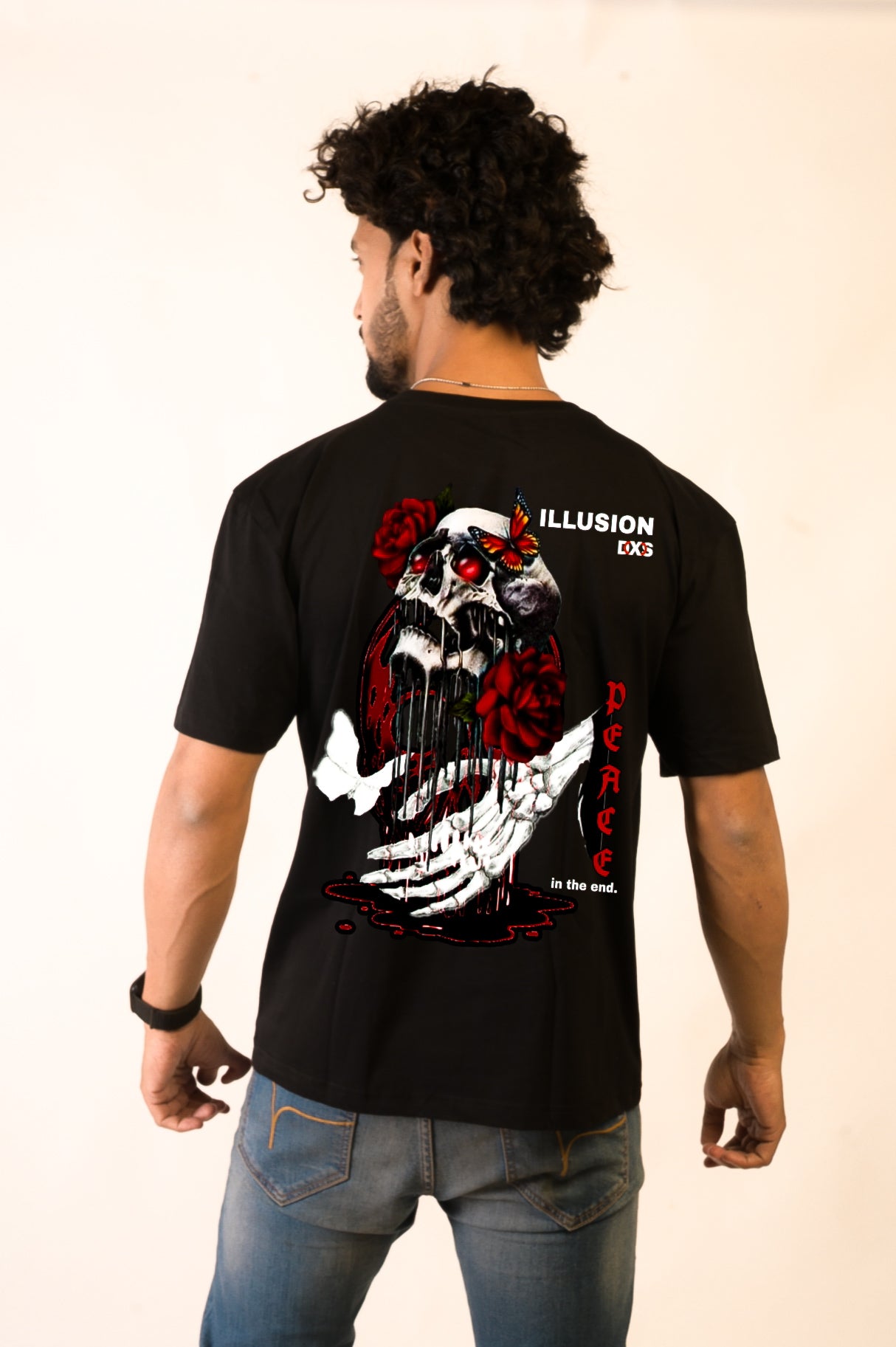 DEATH IN THE END - PREMIUM OVERSIZED TEE - ILLUSION SERIES CHAPTER 5 - BLACK (MEN'S)