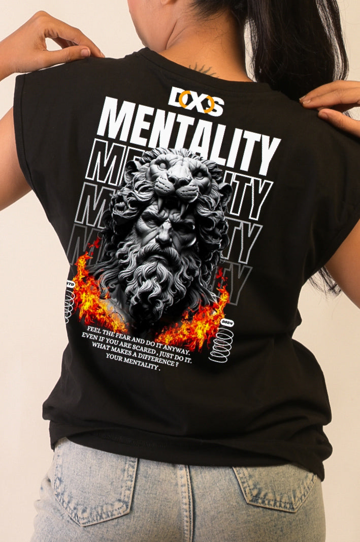 MENTALITY - OVERSIZED SLEEVELESS TANK - BLACK (WOMEN'S)
