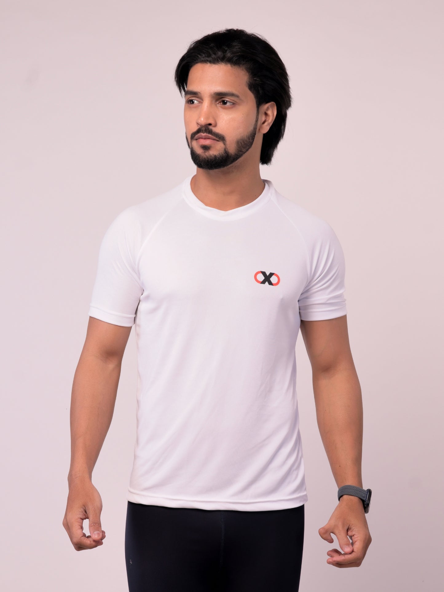 Men's Solid White Xtive Tshirt