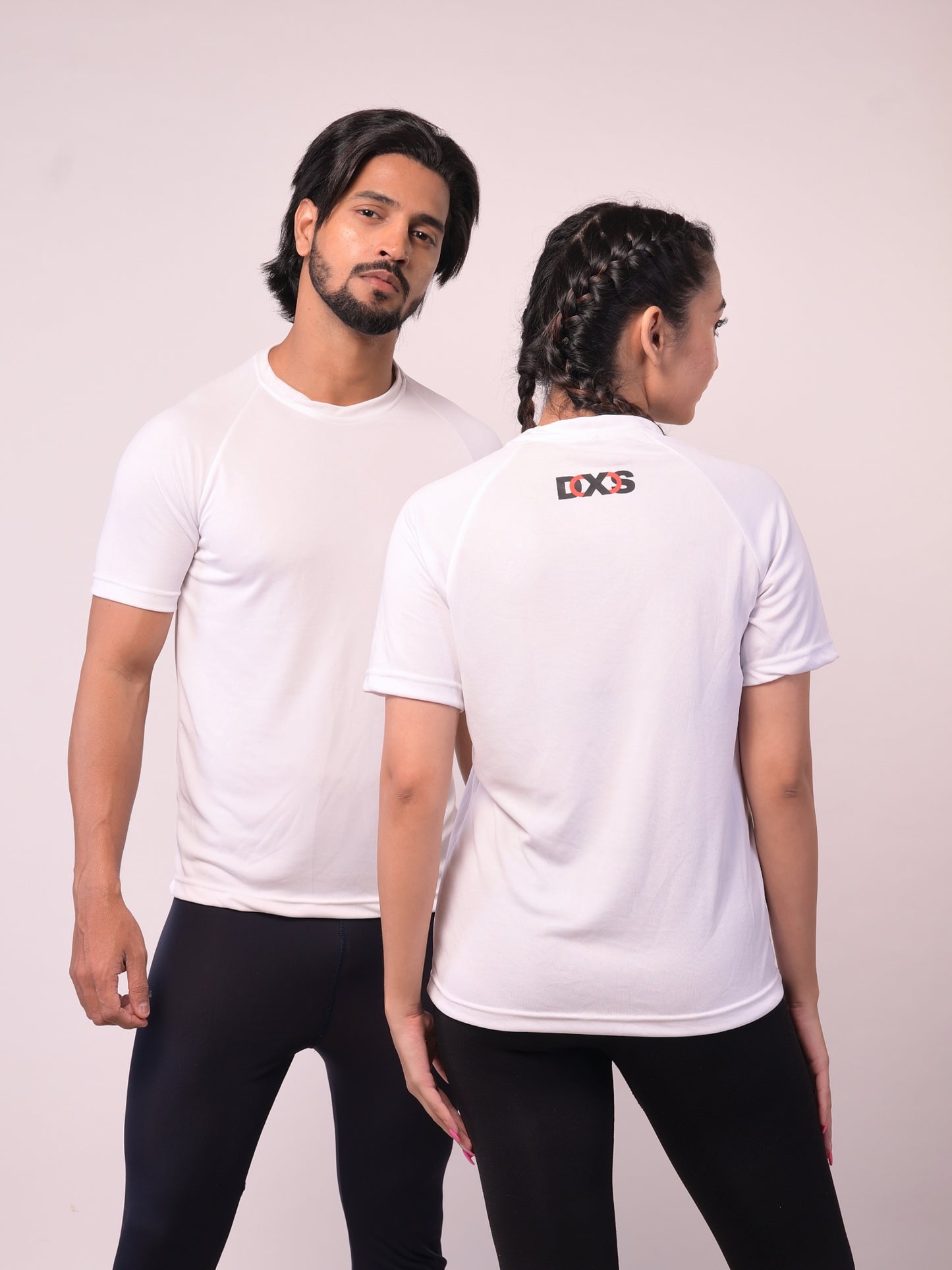 Women's White Solid Xtive Tshirt