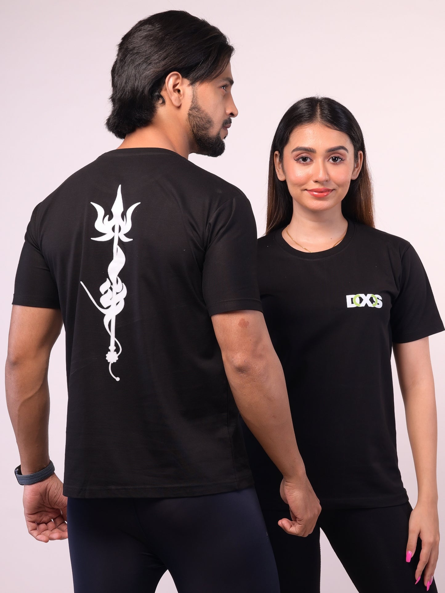 Men's Black Shiv Trishul Graphic Printed Tshirt