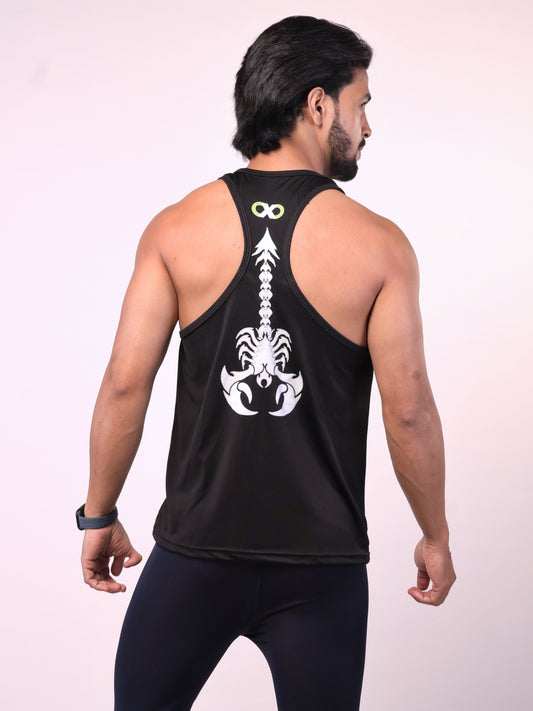 Men's Black Scorpion Textured Stringer
