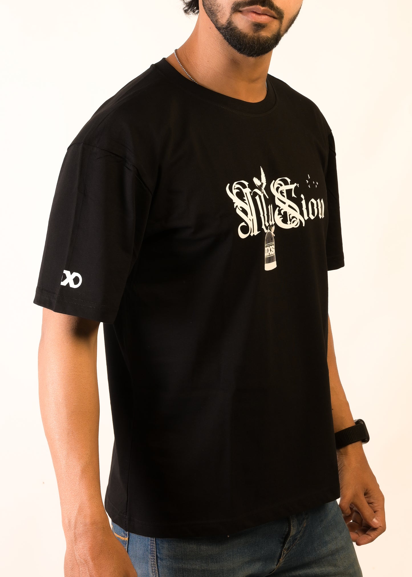 BREAK FREE - PREMIUM OVERSIZED TEE - ILLUSION SERIES CHAPTER 4 - BLACK (MEN'S)