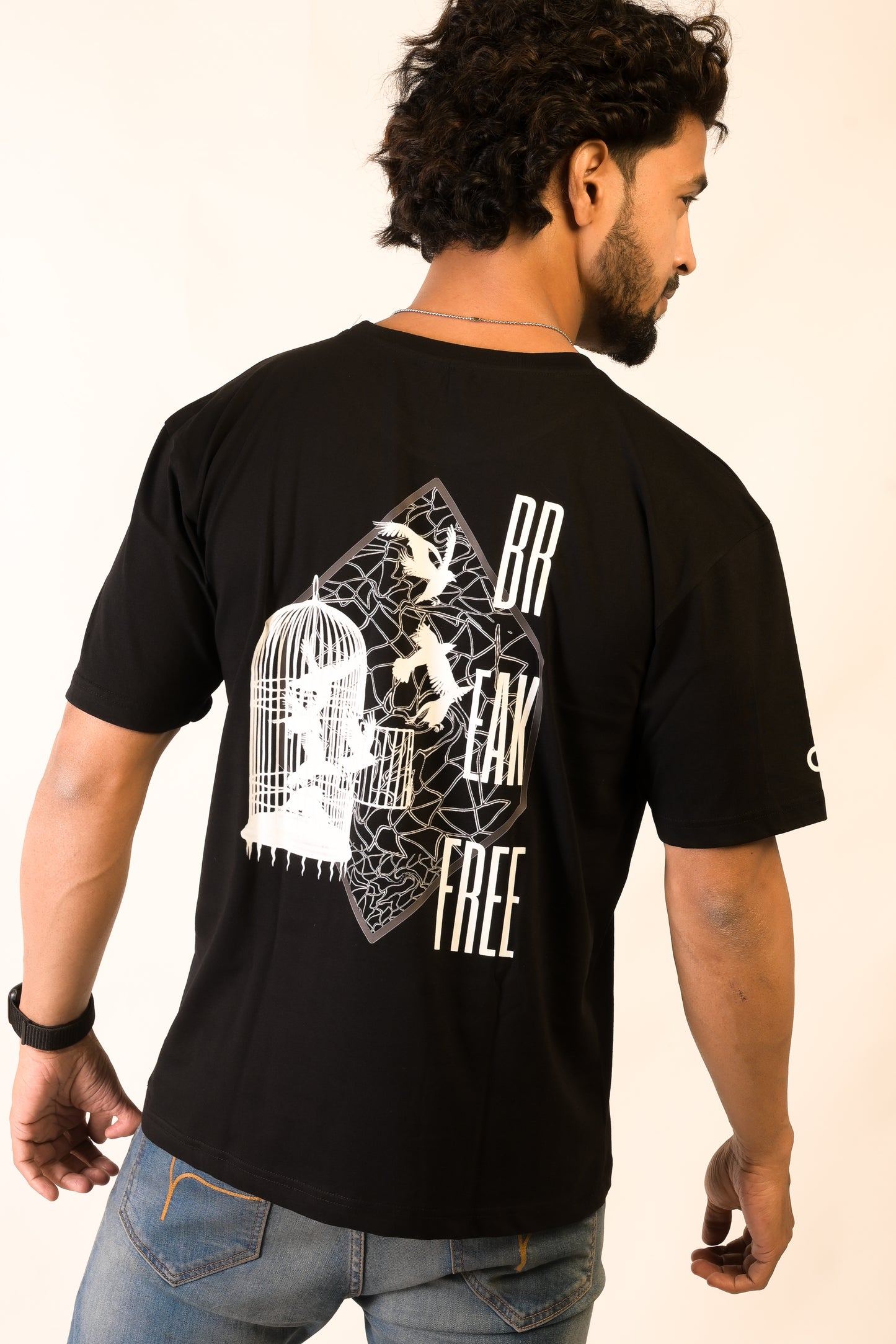 BREAK FREE - PREMIUM OVERSIZED TEE - ILLUSION SERIES CHAPTER 4 - BLACK (MEN'S)