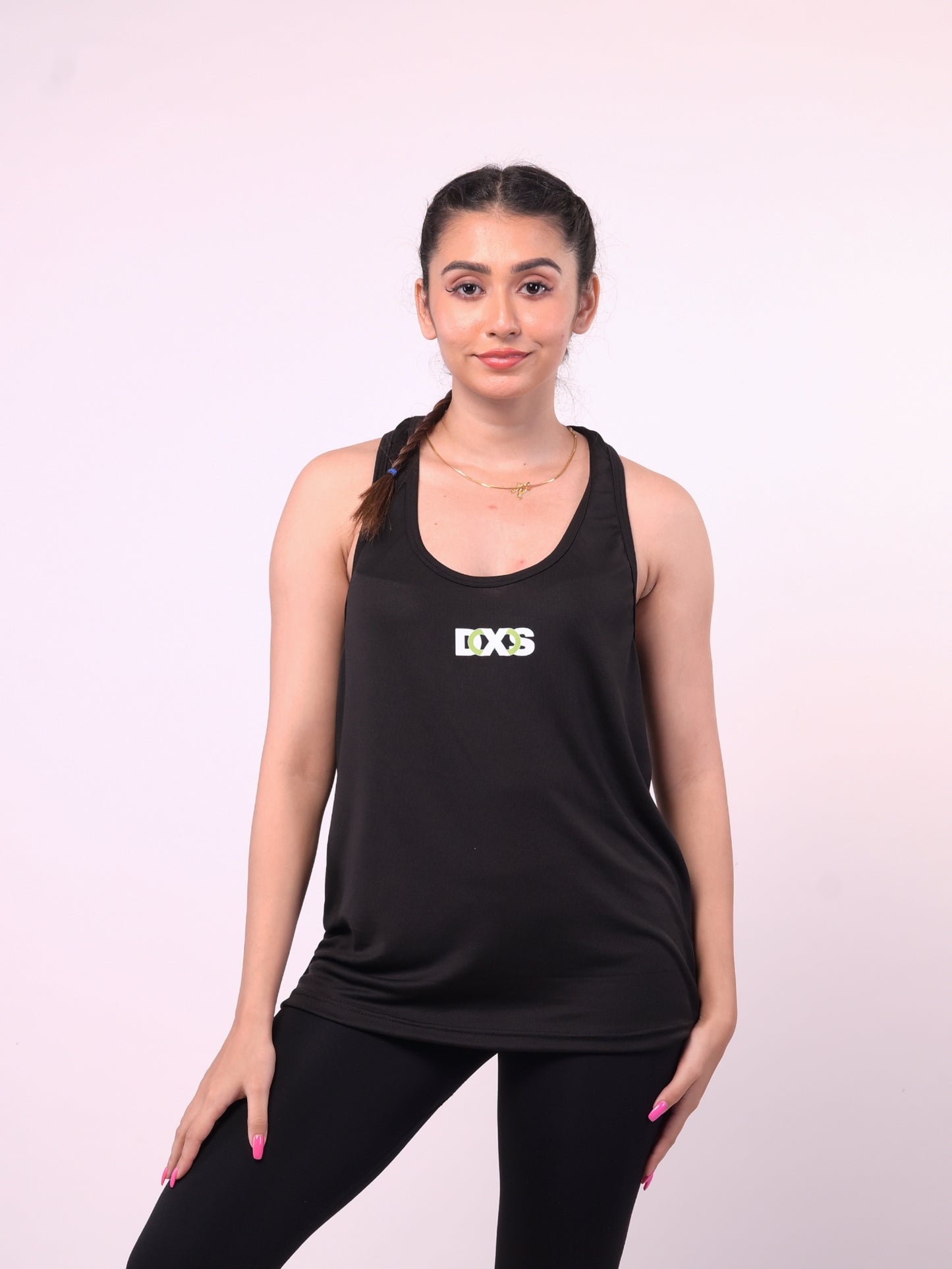 Women's Black Textured Stringer