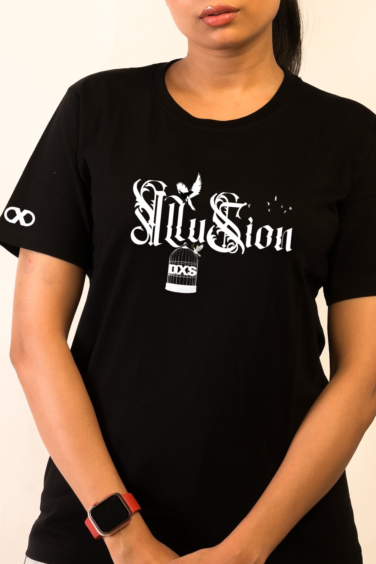 BREAK FREE - PREMIUM OVERSIZED TEE - ILLUSION SERIES CHAPTER 4 - BLACK (WOMEN'S)