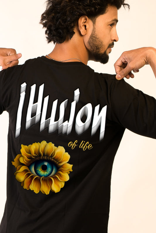ILLUSION OF LIFE - PREMIUM OVERSIZED TEE - ILLUSION SERIES CHAPTER 1 - BLACK (MEN'S)