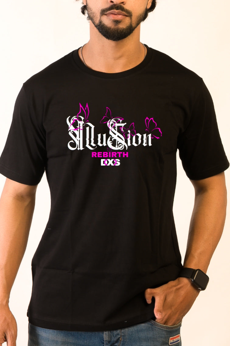 REBIRTH - PREMIUM OVERSIZED TEE - ILLUSION SERIES CHAPTER 6 - BLACK (MEN'S)