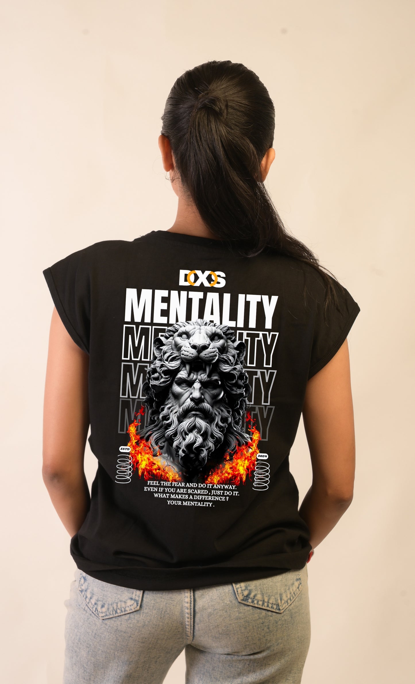 MENTALITY - OVERSIZED SLEEVELESS TANK - BLACK (WOMEN'S)