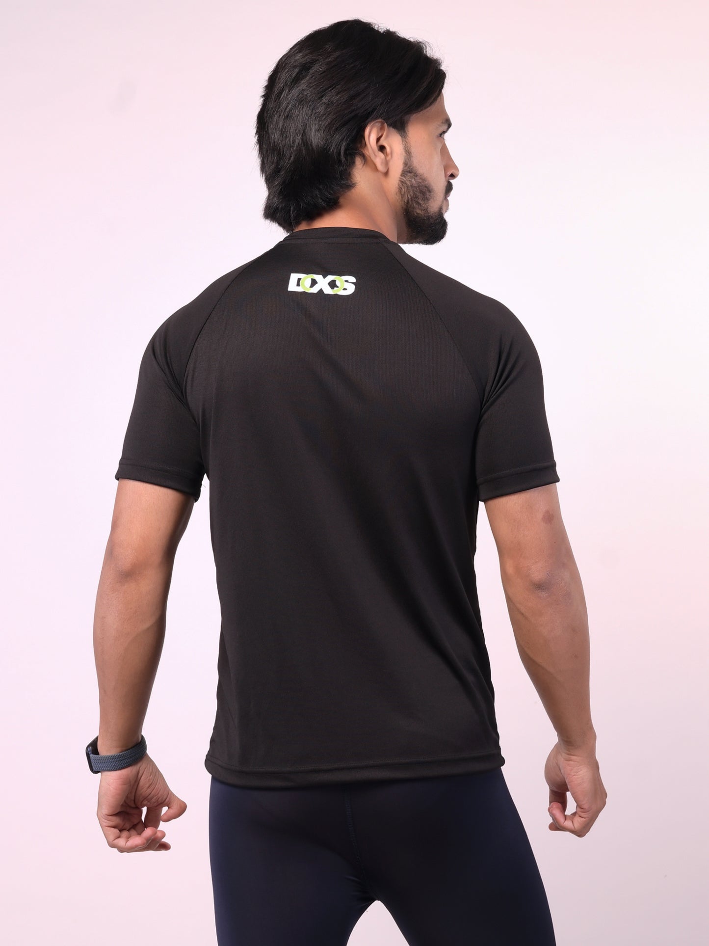 Men's Solid Black Xtive Tshirt