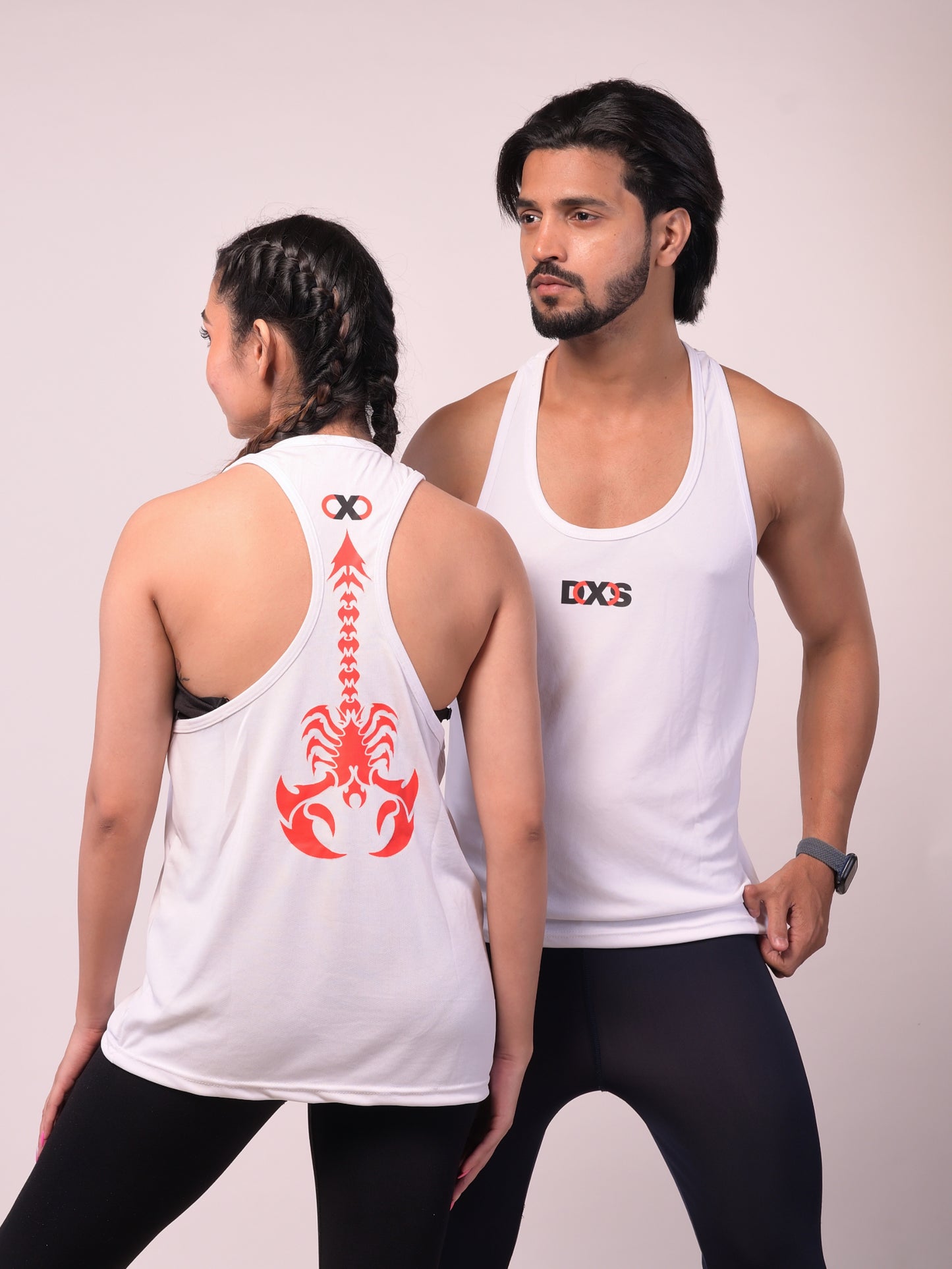 Men's White Scorpion Textured Stringer