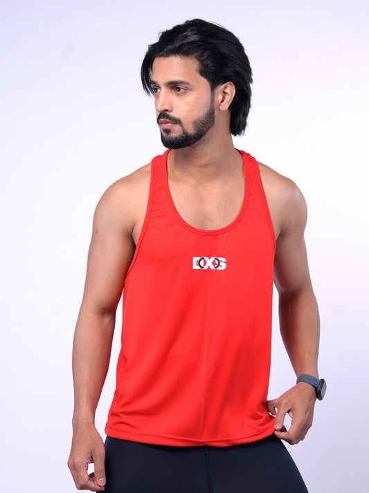 Men's Red Textured Stringer