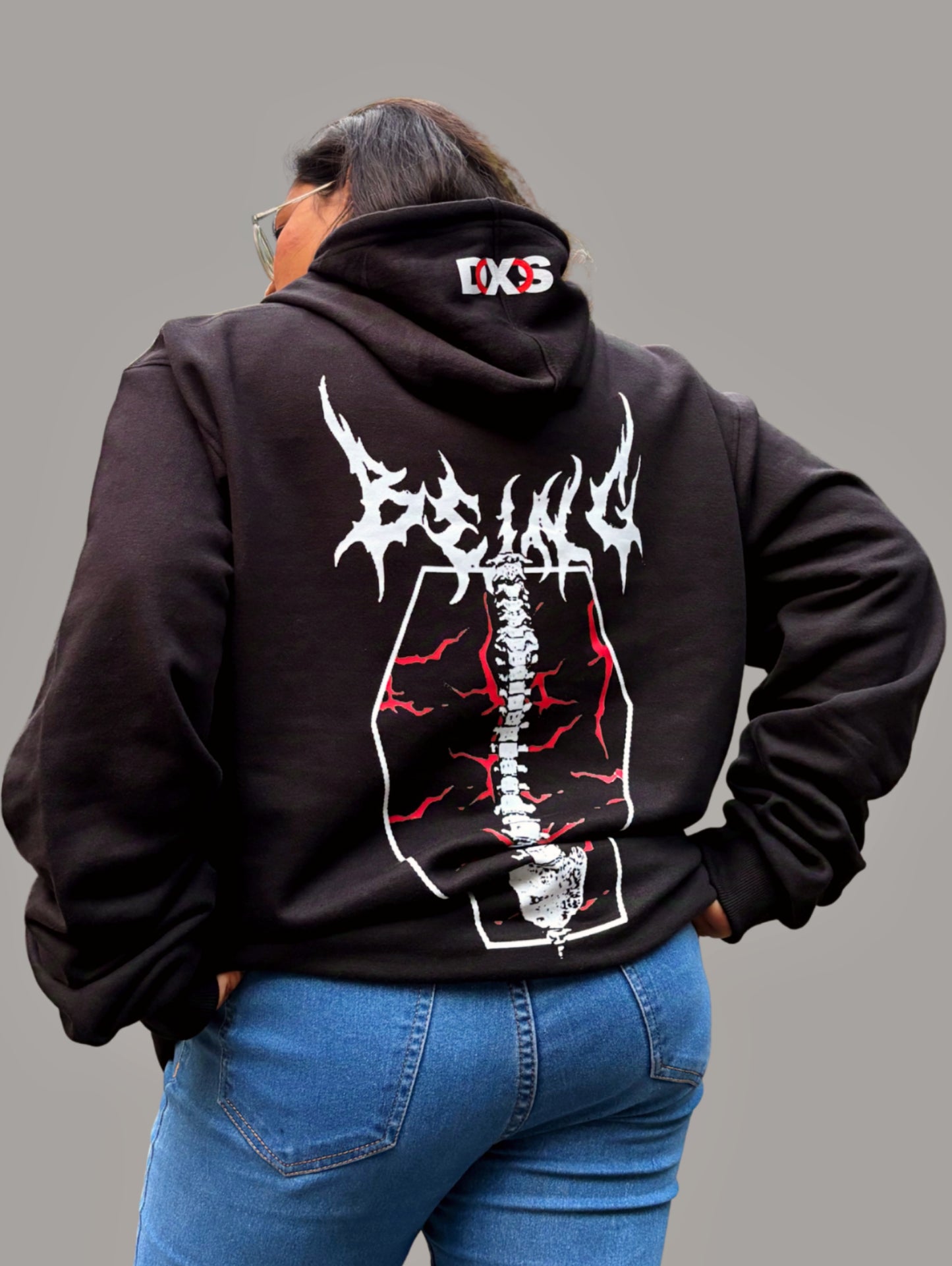 WOMEN'S DECREATE HOODIE (BLACK RED)